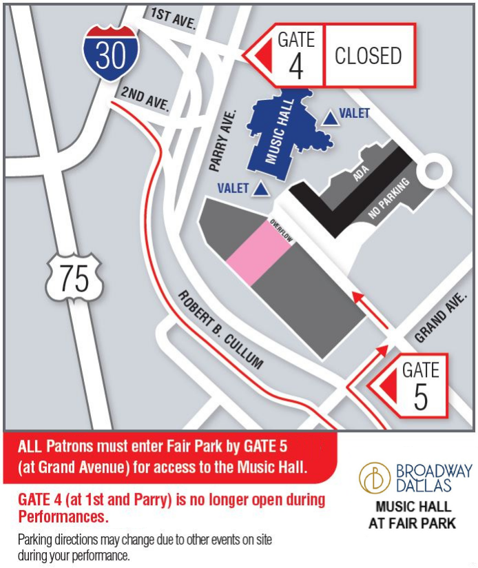 Fair Park Gate Map Parking And Directions Broadway Dallas