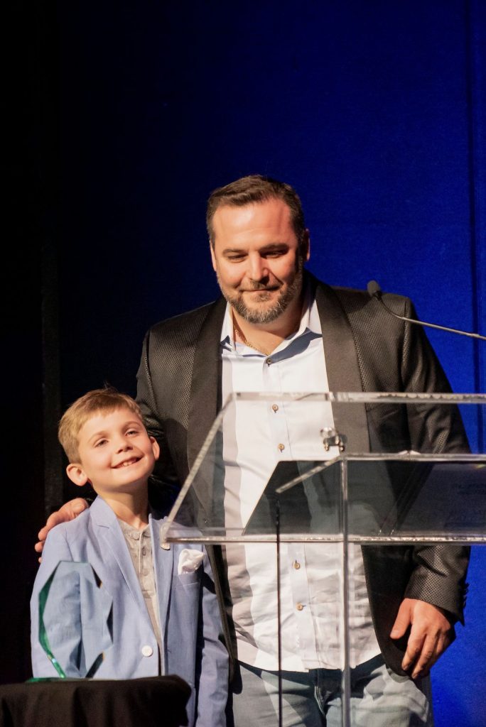 Joshua Curlett with his son Jack