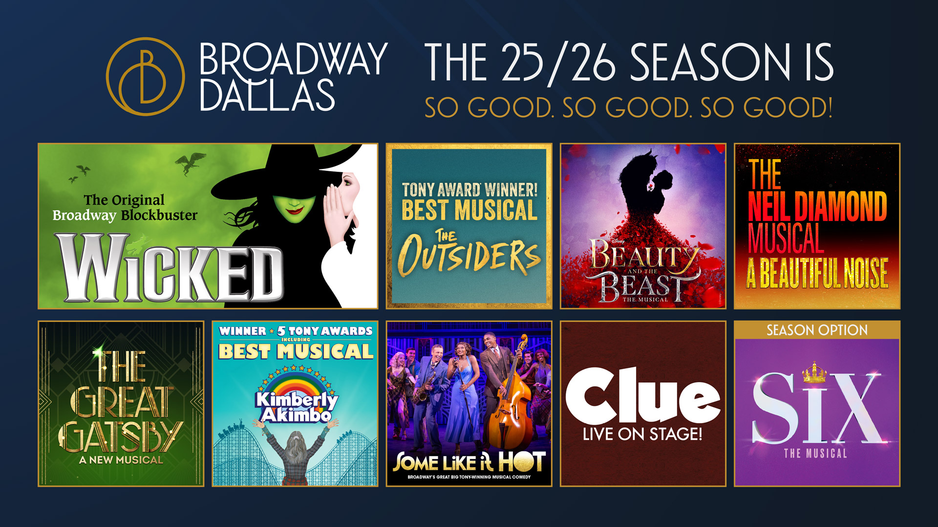 Broadway Dallas Announces 2025/2026 Broadway Series